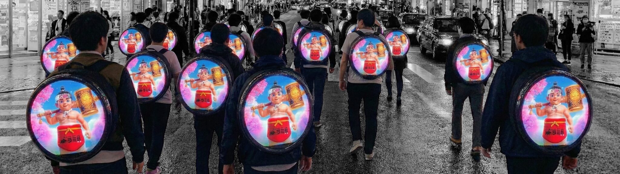 見せつけ太郎　歩い太郎　走っ太郎